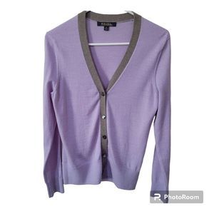 Brooks Brothers purple and grey button down cardigan size M